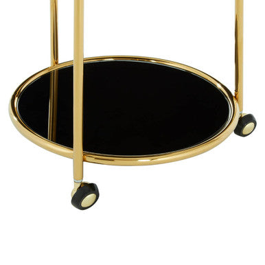 Round Gold Finish Trolley | Novo