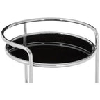 Round Silver Finish Trolley | Novo