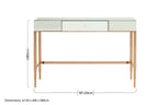 Rose Gold Stainless Steel Console Table with Mirrored Top and Crystal Knob Drawer, Goldie