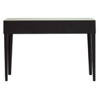 Mirrored Console Table with Black Finish Wooden Legs and Crystal Drawer Knobs | Gabriella