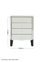Mirrored Chest of 4 Drawers | Gabriella