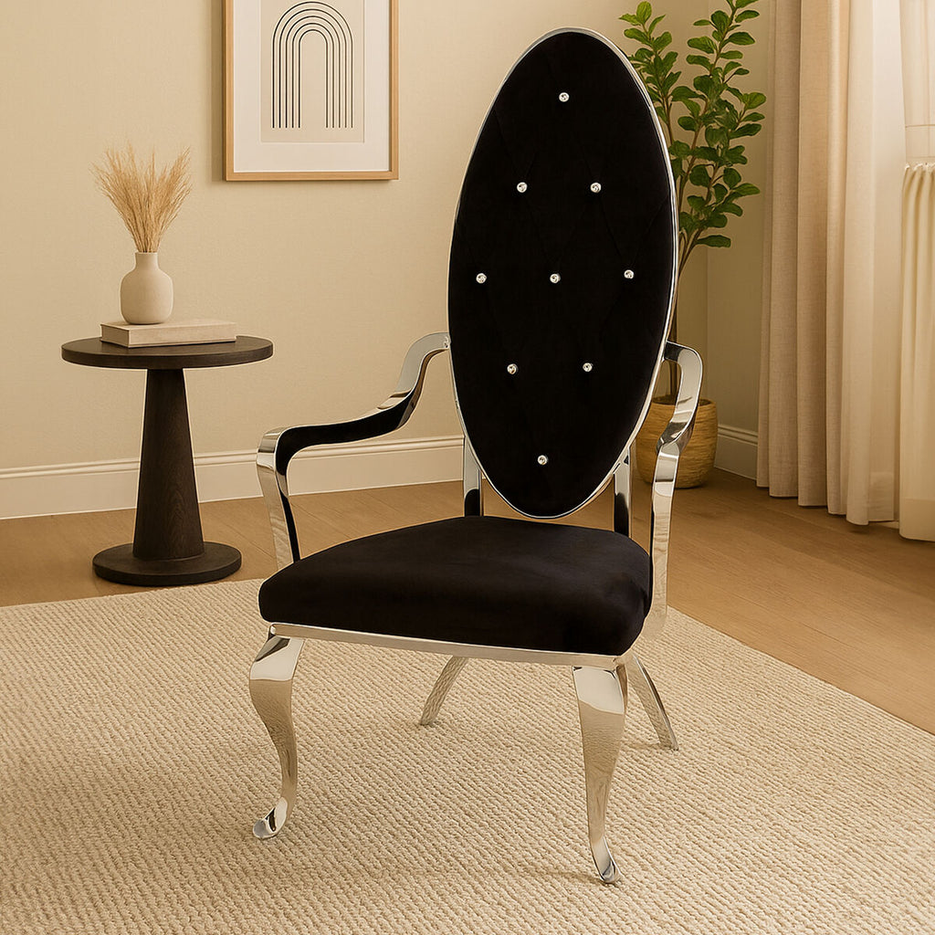 Silver Baroque Chair | Novara