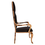 Black Velvet and Rose Gold Baroque Chair | Novara
