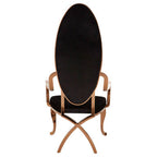 Black Velvet and Rose Gold Baroque Chair | Novara