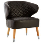 Black Leather Effect Accent Chair | Richy