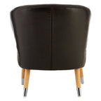 Black Leather Effect Accent Chair | Richy