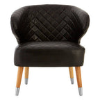 Black Leather Effect Accent Chair | Richy