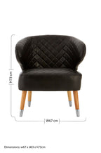 Black Leather Effect Accent Chair | Richy