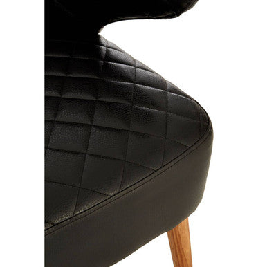 Black Leather Effect Accent Chair | Richy