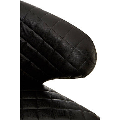 Black Leather Effect Accent Chair | Richy
