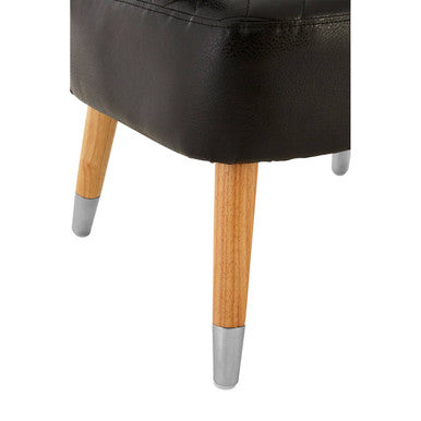 Black Leather Effect Accent Chair | Richy