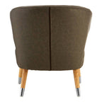 Brown Leather Effect Accent Chair | Richy