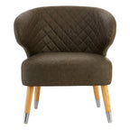 Brown Leather Effect Accent Chair | Richy