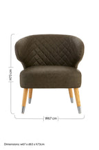 Brown Leather Effect Accent Chair | Richy