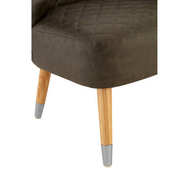 Brown Leather Effect Accent Chair | Richy