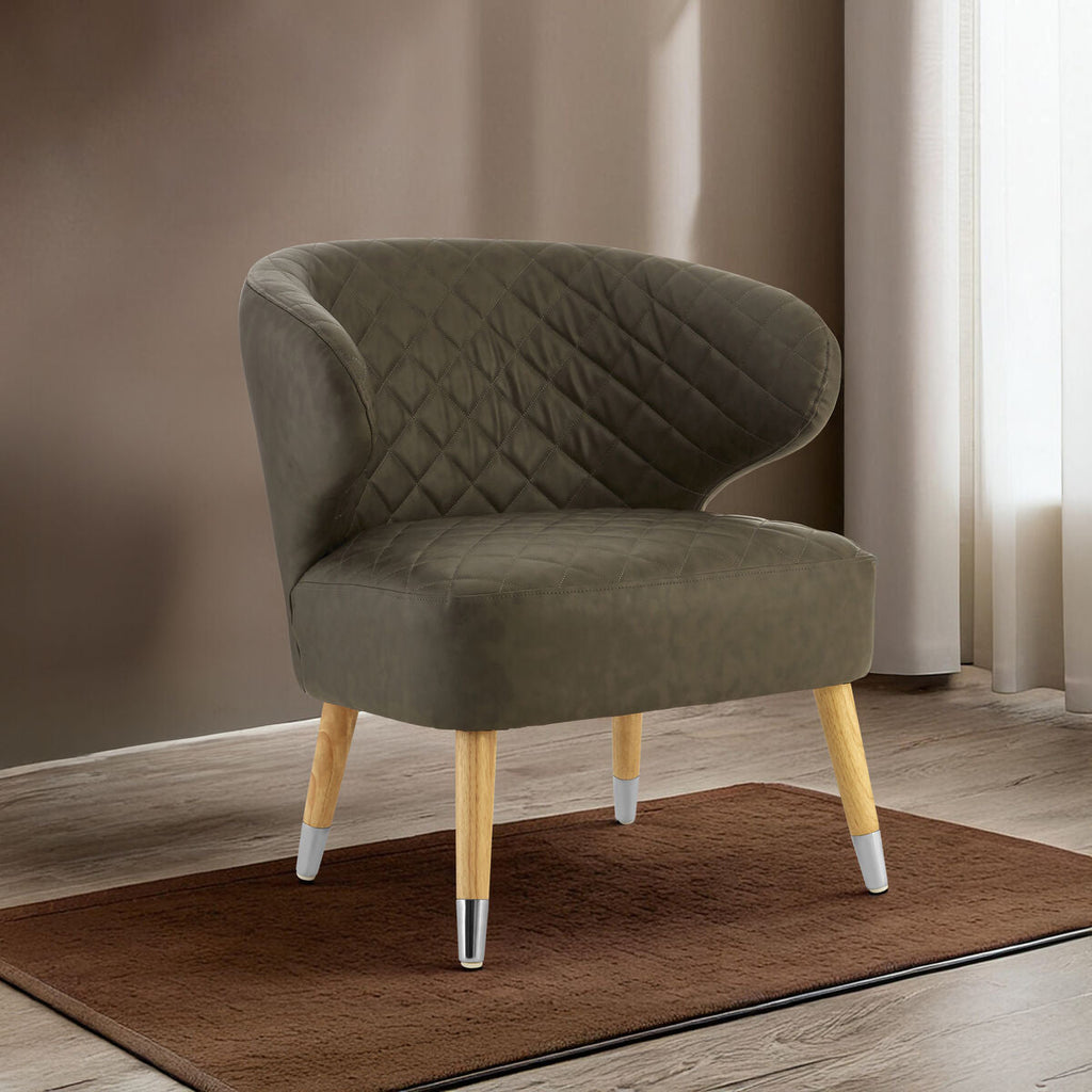 Brown Leather Effect Accent Chair | Richy