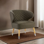 Brown Leather Effect Accent Chair | Richy