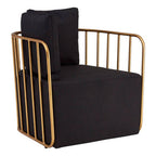 Black Linen Chair | Rosina