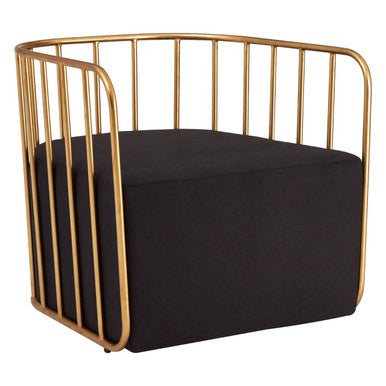 Black Linen Chair | Rosina