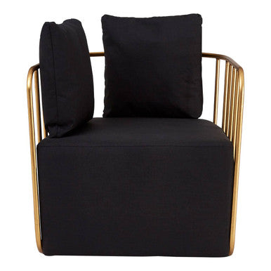 Black Linen Chair | Rosina