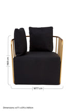 Black Linen Chair | Rosina