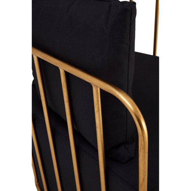 Black Linen Chair | Rosina