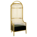 Gold Finish Dome Cage Chair | Eliza