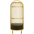 Gold Finish Dome Cage Chair | Eliza