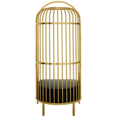 Gold Finish Dome Cage Chair | Eliza