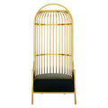 Gold Finish Dome Cage Chair | Eliza