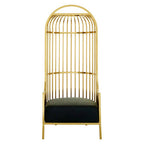 Gold Finish Dome Cage Chair | Eliza