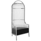 Silver Finish Dome Cage Chair | Eliza