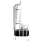 Silver Finish Dome Cage Chair | Eliza