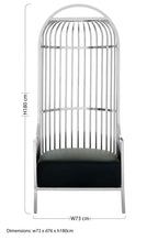 Silver Finish Dome Cage Chair | Eliza