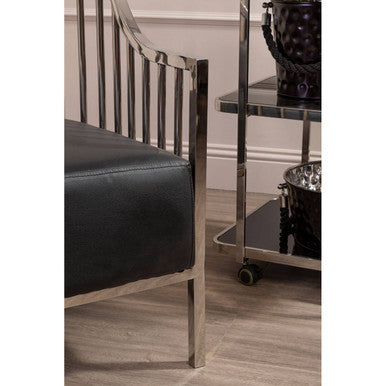 Silver Finish Dome Cage Chair | Eliza