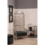Silver Finish Dome Cage Chair | Eliza