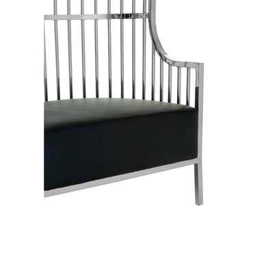 Silver Finish Dome Cage Chair | Eliza