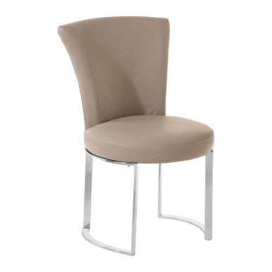 Grey Faux Leather Dining Chair | Eliza