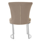 Grey Faux Leather Dining Chair | Eliza