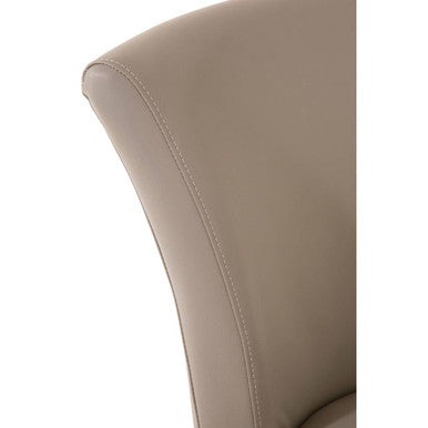 Grey Faux Leather Dining Chair | Eliza