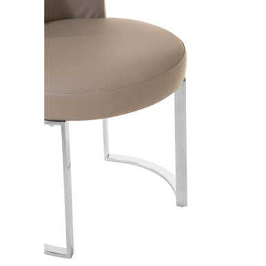Grey Faux Leather Dining Chair | Eliza