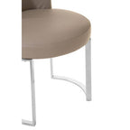 Grey Faux Leather Dining Chair | Eliza