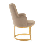 Beige Velvet Dining Chair | Eliza
