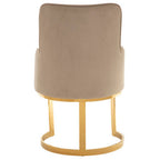 Beige Velvet Dining Chair | Eliza