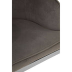 Grey Velvet Dining Chair with Silver Finish Legs | Eliza
