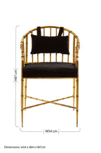 Gold Frame Accent Armchair | Monroe