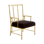Gold and Black Velvet Accent Chair | Monroe