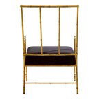 Gold and Black Velvet Accent Chair | Monroe