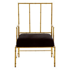 Gold and Black Velvet Accent Chair | Monroe