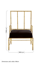 Gold and Black Velvet Accent Chair | Monroe